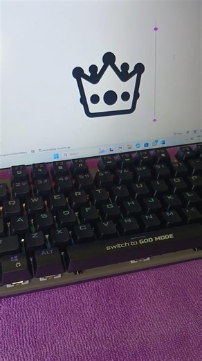 typing trick (crown) | #keyboard #asmrkeyboard #asmr #word #typingtrick #wordicons