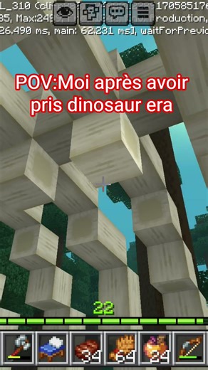 Dinosaur era est un addon qui ajoute des dinosaurs dans le jeu l'overworld.#minecraft#addon#dinosaur