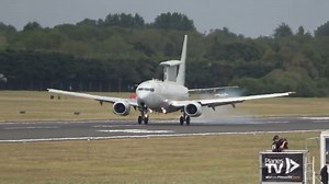 Watch this 130-foot surveillance aircraft touch down at full speed