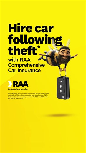 We'll cover part of the cost of a hire car for up to 21 days if your car is stolen.* | RAA