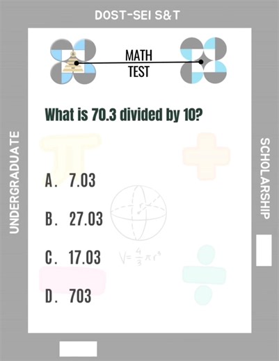 DOST-SEI S&T Undergraduate Scholarship Examination Reviewer Phase 2. Power Test Test 3. Math In this sub-test, you will be performing task that will measure your ability to comprehend qualitative relationships and their representations. #fyp #foryou #foryoupage #dost #dostscholarship #dostundergraduatescholarshipexaminationreviewer #powertest #math