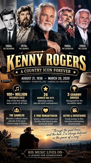 Kenny Rogers: The Country Legend Who Will Live Forever 🎸🇺🇸