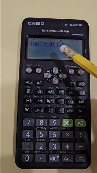 How to simulate rolling a standard 6-sided die using RANINT# function on Casio calculator