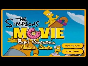 The Simpsons Bart Naked Skate Game Gameplay