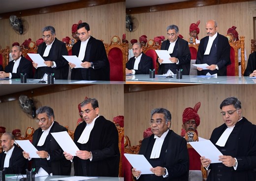 राजस्थान हाईकोर्ट में चार नए न्यायाधीशों ने ली शपथ, अब भी 12 पद खाली