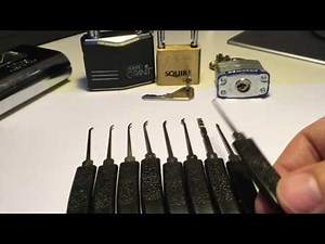 (045) Secure Pro pick set review part 2 - Squire LN4 and Master Lock 3 pick test