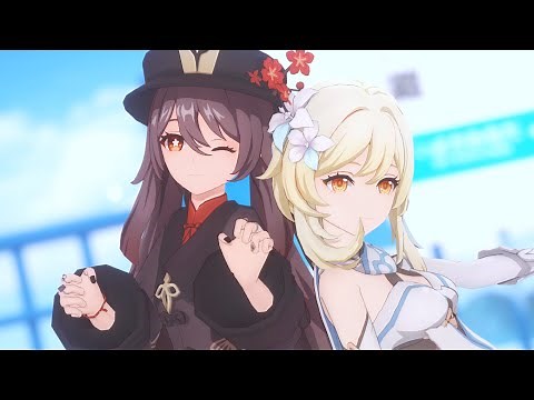 【4K / Genshin Impact MMD】 Hu Tao Lumine / Dive to Blue