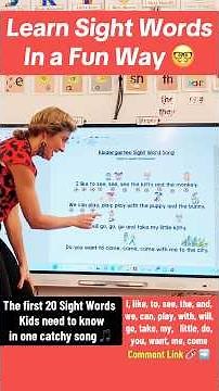 Learn The First 20 Sight Words in ONE Song! 🎵 #englishlearningclass #kindergartenteacher #english