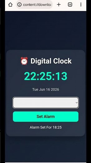 I Built a Smart Digital Clock with Alarm in JavaScript (Full Project)
