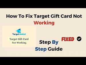 How To Fix Target Gift Card Not Working