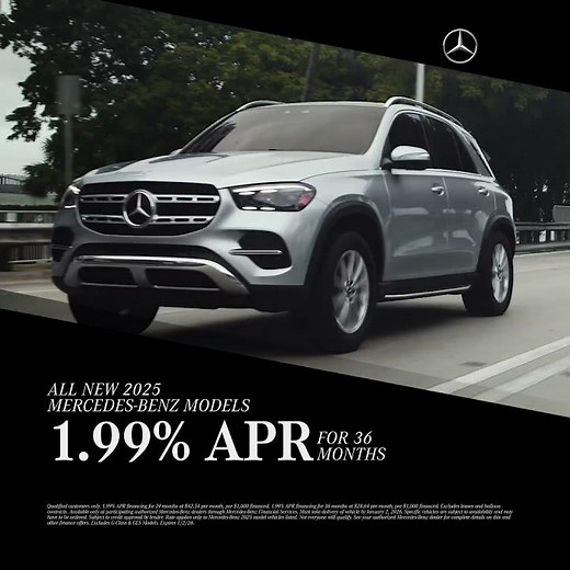 Holiday Savings: 1.99% APR On New Mercedes-Benz Models #luxurycar #luxury #mercedesbenz