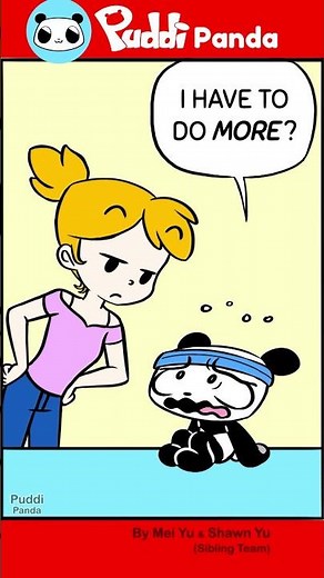 Working Out Be Like... 😨 | Puddi Panda #puddi #puddipanda #comicshorts