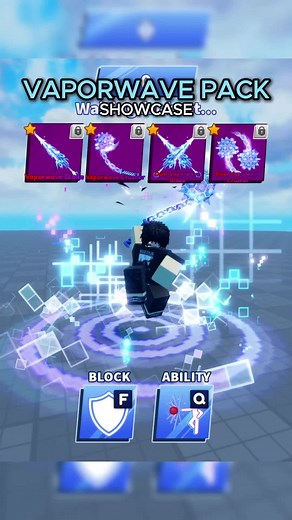 Vaporwave Pack Showcase in Blade Ball - New Limited Swords Update!
