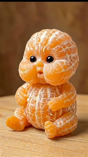 I am cute baby #Baby #Cute #Eating #EatingChallenge #Experiment #Orange #Color #CuteBaby #weaning