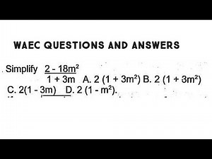 2024 WAEC Mathematics Likely Questions and Answers | Ultimate Exam Prep Guide | Q1