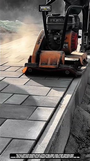 Compact Pavers using Plate Compactor Machine | Best for Stable Surface #tool