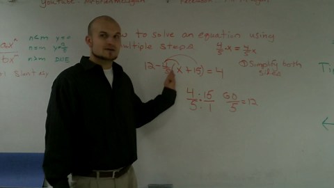 How to solve a multi-step equation using distributive property