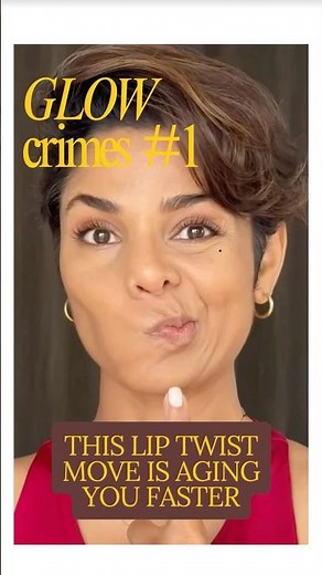 Stop Aging Your Face With This Mistake 😬 | Lip Twist Fix for Smile Lines (Glow Crime #1)