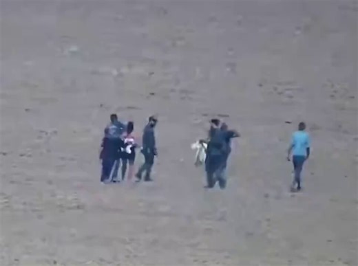 A Jewish girl is being abducted by Hamas terrorists on October 7th.Hamas documented how they kidnapped Israeli girls for themselves and other Jews on October 7, while committing various crimes against them, and openly boasted about it.