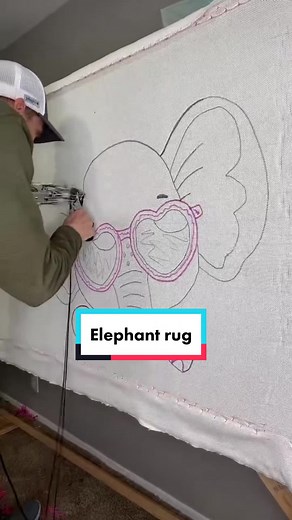 Tufting An Elephant Rug | DIY Yarn Art Tutorial