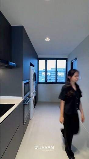 5-room HDB 🏠A home designed with bold contrast and seamless modern flow.