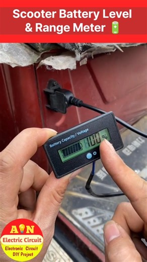 Electric Scooter Battery Level & Voltage Meter | Check Range Easily | #shortsfeed #electrical