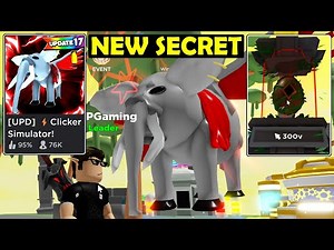 NEW WINGED GIGAPHANT SECRET PET in Clicker Simulator (Roblox) NEW UPDATE 17 JUNGLE ISLAND is HERE!