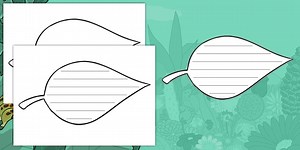 Leaf Writing Template