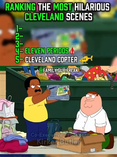 Ranking the Most Hilarious Cleveland Scenes in Family Guy