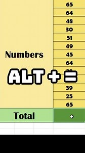 Excel Video #15 | Add Numbers in Excel Instantly #exceltips #excelshortcut