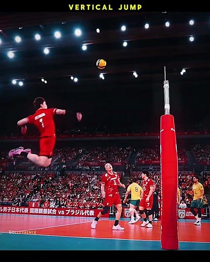 Yuji Nishida height vs jump 🥶🔥 #volleyballskills #jump #yujinishida #japan #japanvolleyball