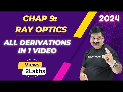 Ray Optics, All derivations in one Video, NCERT Class 12 Physics Chapter 9💥2024💥