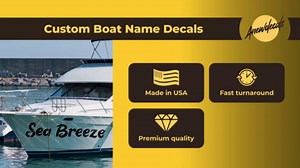 Custom Boat Lettering Decals - Personalized Boat Numbers and Letters Custom - Waterproof Vinyl Boat Lettering - Boat Stickers and Decals