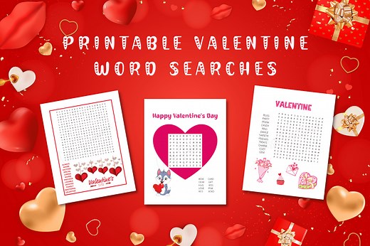 Fun Valentine's Day Word Search Puzzles