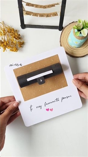 DIY Handmade Card With Scroll Letter #diy #craft #lovecard #handmade #giftideas #shorts