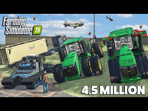 4.5 MILLION Chaff Compaction & Blanket Covering | MEGA FARM | Farming Simulator 25