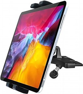 woleyi Stabile CD Schlitz Auto Tablet Halterung, CD Player KFZ Tablet Handyhalterung mit voller Drehung für iPad Pro 9.7, 10.5, 11 Air Mini 5 4 3 2, Galaxy Tabs, iPhone, weitere 4-11"