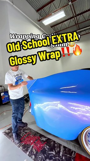 Vinyl wrapped the old school Cadillac 🔥✨ I also teach how to wrap cars in person and have instructional videos 👨‍🏫 Just posted a NEW How to Wrap Series on here too! 🏆👌💪‼️ #asmr #asmrsounds #carwrap #carwrapping #vinylwrap