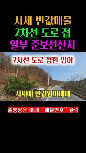 [1500-2] 시세 반값 임야 매매