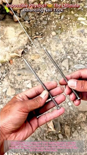 Impossible Physics? 🤯 The Ultimate Balancing Nail Trick! #shorts
