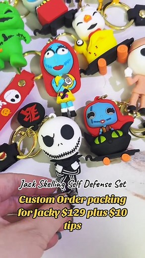 Nightmare before Christmas Self defense keychain set cre: ladiesdefense #reelsfb #shorts #keychain #defense #jackskellington #nightmarebeforechristmas | Jack Skellington Addict