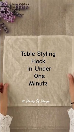DIY Napkin Fold Hack 🍽️✨ | Easy Table Decor Idea | Simple Napkin Folding #shorts #viral #diy