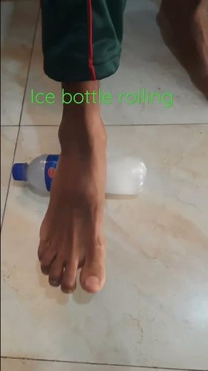 Ice bottle rolling technique for planter fasciitis