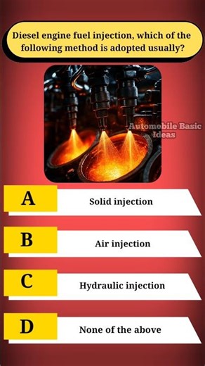 Diesel engine fuel injection, which of the following method is adopted usually?