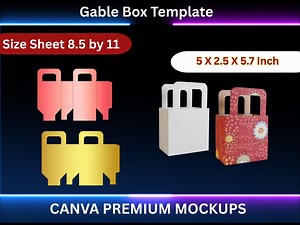 Blank Gable Box Template: Printable DIY Party Box (editable in Canva) - Etsy