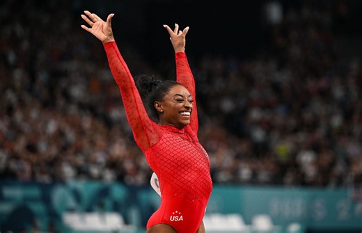 WATCH: Video of little Simone Biles on vault routine goes viral following Paris Olympics gold