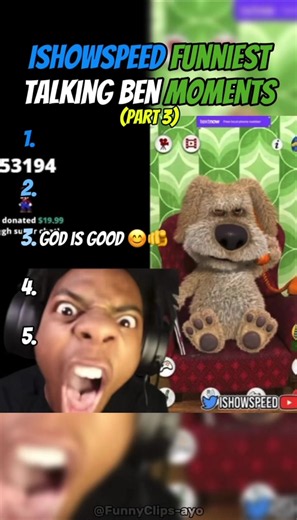 IShowSpeed FUNNIEST Talking Ben Moments 😭🐶💀 (Part 3) #ishowspeed #talkingben #speed #ranking #fyp @IShowSpeed