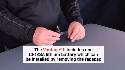 Streamlight 69333 Vantage II 350-Lumen Industrial Hard Hat Mount Light with Blue LED Tail Light, Black