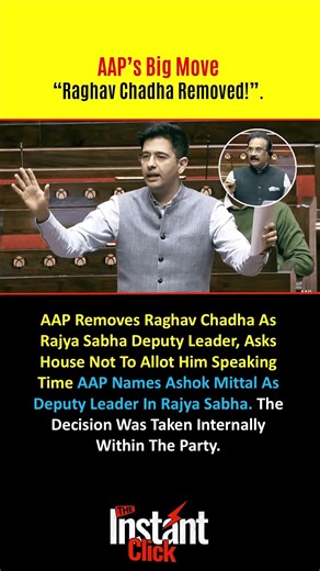 AAP’s Big Move 😳🔥 “Raghav Chadha Removed!”