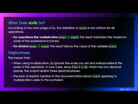 Understanding the bc Tool: Why scale=0 Doesn't Work as Expected